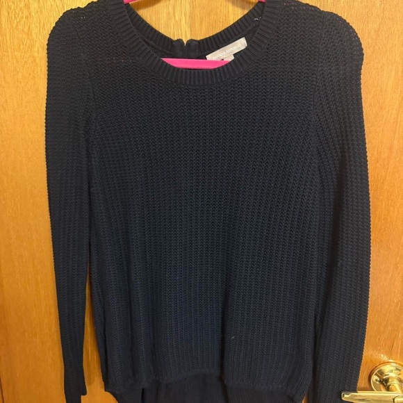 Banana Republic Dark Blue Crew Neck Cable Knit Pullover Sweater - Picture 1 of 5